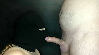 My Step Sisters Hot Mouth Sucks Cock While Her Face Is Hidden By A Balaclava
