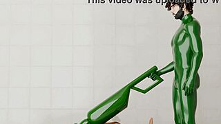 guy uses rotating machine on another