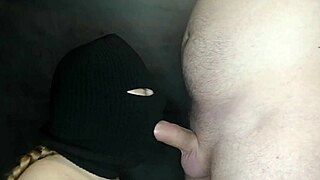 My Step Sisters Hot Mouth Sucks Cock While Her Face Is Hidden By A Balaclava