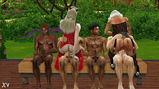 danna and granny june get banged raw by big black cocks in group