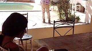 i got my ass wrecked by the gardener with anal creampie