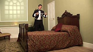 Southern butler subtly fucks his black mistress in interracial assfucking session