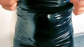 Worship Your Mistress's Ass in Homemade Latex Fetish Session?