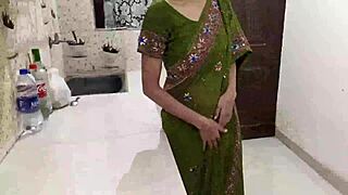 i deeply connect with my indian stepmom in the kitchen, licking her pussy and deepthroating while she moans