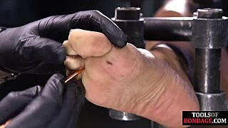 this black slave is bound for foot domination, loving the stockings and toes