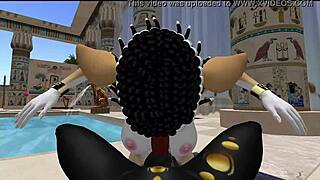 Lady Bastet Of Egypt Uses Her Servant Girl