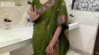 i deeply connect with my indian stepmom in the kitchen, licking her pussy and deepthroating while she moans