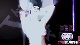 Busty Violet Voss in miniskirt devours big cock after intimate blowjob