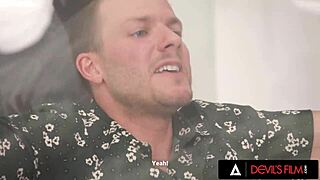 Devils Film - Steamy Threesome With The Neighbors Including Naughty Moment In A Gloryhole Box