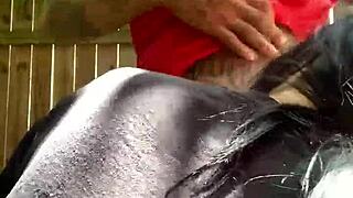 rough interracial group foursome orgy with redhead