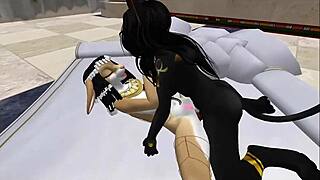 Lady Bastet Of Egypt Uses Her Servant Girl