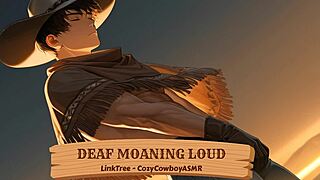 Deaf person moaning loudly during an orgasmic experience