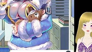 Anime girl getting her big tits fondled and lactating