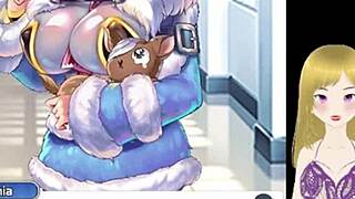 Anime girl getting her big tits fondled and lactating