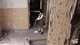 she says, i entered this abandoned house and got my big ass fucked by two guys in anal doggystyle