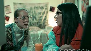 Girlcore Nerdy Lesbians Blinded by Science & Hot Virtual Milf