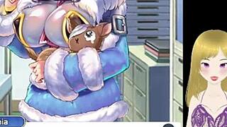 Anime girl getting her big tits fondled and lactating