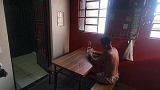 Card game turns into dominating two muscular guys with big cocks