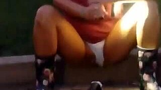 beautiful milf shows big natural tits and clit