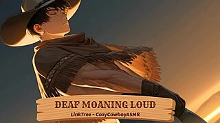 Deaf person moaning loudly during an orgasmic experience