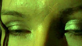 ass plugged slave swallows cum after rough bondage fuck