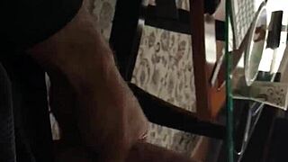 arab guy shows off his huge cock in casual trim