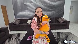 porn first timer lucia rossi gets creampie in pov