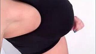 sophie james enjoys private moments at home alone