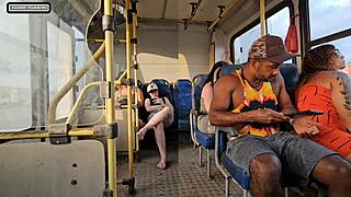 Married woman blows stranger on bus then fucks him 😏