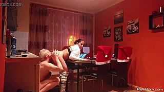 Couple has wild oral sex in the kitchen with pussy licking