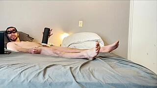 masturbation with big cock stroking sucking vibrating toy