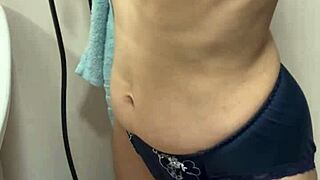 after the japanese wifes bath, her nipples got hard when i licked and fingered them