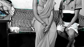 Super sexy hot bhabhi caught her devar alone in the room