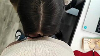 pov blowjob in the office with my busty boss
