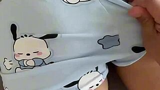 woke up my stepsister with shaved pussy fingering and fucking