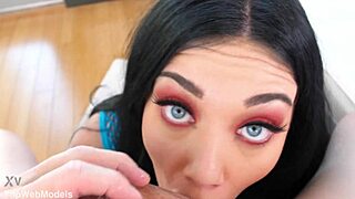 Megan maiden deepthroats big cock pov cum swallow