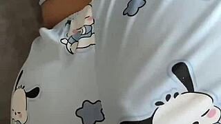 woke up my stepsister with shaved pussy fingering and fucking