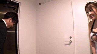 Asian creampie with Tsukishiro Shiba in instant maid fuck