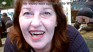 Teasing dirty-mouthed Dawnskye in fishnets and heels before mirrors