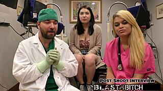 Mina Moon's Back Gets Blasted With Cum In POV Nurse Backstage Scene