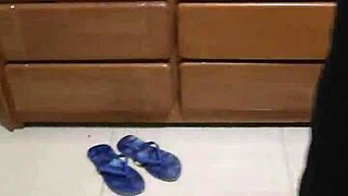 Mother In Law Flashes Ass In Transparent Leggings During Dirty Talk