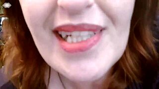 Teasing dirty-mouthed Dawnskye in fishnets and heels before mirrors