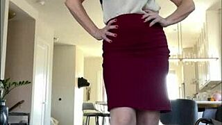 worshiping step-mommy's big clit and natural tits