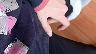 My lesbian colleague and I riskily masturbate together in the office, reaching orgasm.