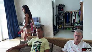 Cute Maid Fucked Hard And Passed Around!