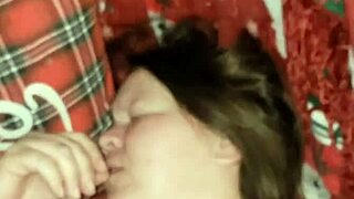 Hairy pussy filled with cum in her beaver