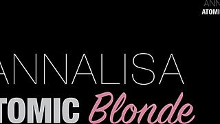 hey, this slutty wife is masturbating alone in the bedroom until her husband catches her