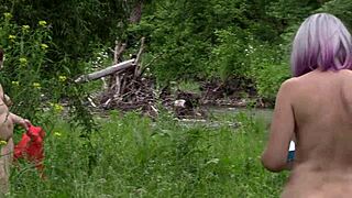 Big Ass Milfs Lesbian Fun Outdoors With Voyeur Watching Behind Scenes!