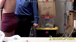 Hot shoplifter alex moore with huge tits gets fucked by monster cock in store