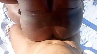 I turn the muscular lifeguard into my bitch on the beach